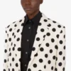 Polka Dots Printed Wool Jacket