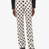 Polka Dots printed wool pants