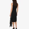 Polka Dots wool blend diagonal dress
