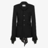 Polka Dots wool blend diagonal jacket