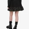Polka Dots wool blend diagonal miniskirt