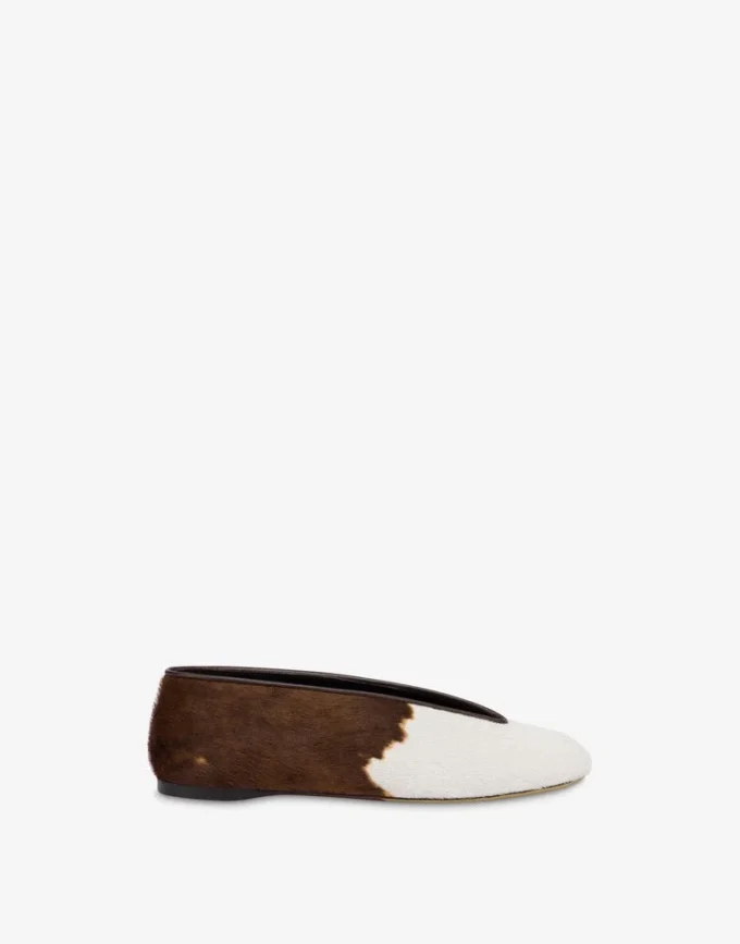 Pony skin ballet flats