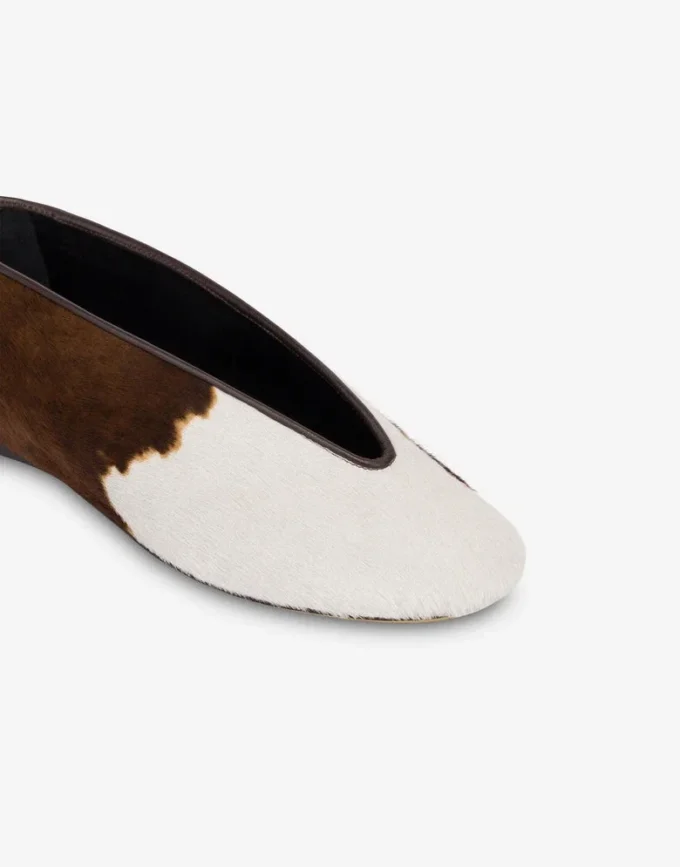 Pony skin ballet flats