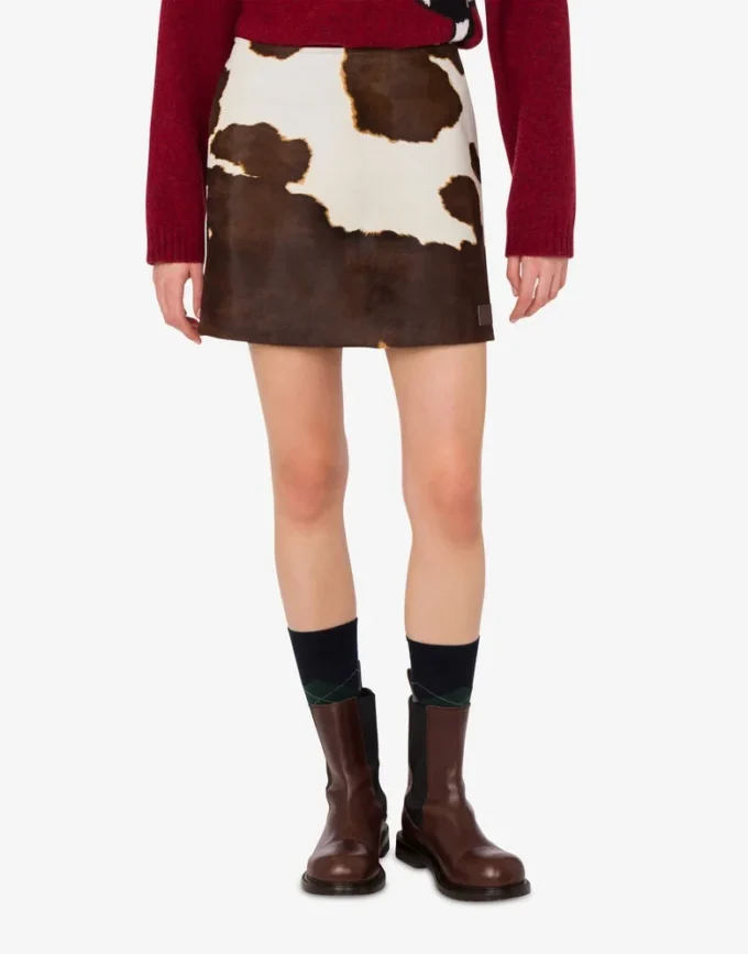 Pony skin miniskirt Pony skin miniskirt
