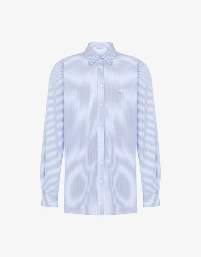 Poplin Shirt Goose Embroidery Poplin Shirt Goose Embroidery