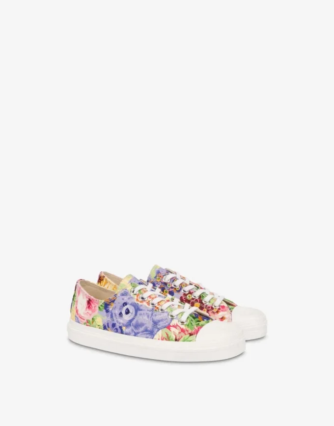 Printed canvas sneakers