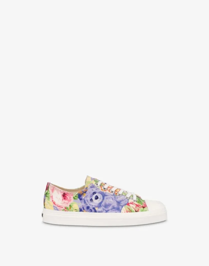 Printed canvas sneakers