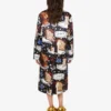 Printed cotton blend coat