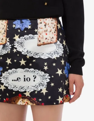 Printed cotton blend miniskirt Printed cotton blend miniskirt