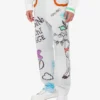 Printed cotton bull trousers Printed cotton bull trousers