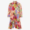 Printed cotton poplin dress