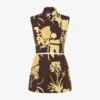 Printed cotton poplin dress