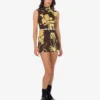 Printed cotton poplin dress