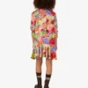 Printed cotton poplin dress