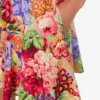Printed cotton poplin dress