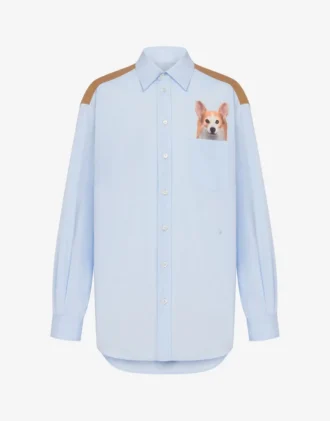 Printed cotton poplin shirt