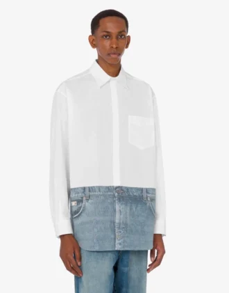 Printed cotton poplin shirt
