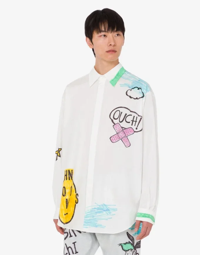 Printed cotton poplin shirt Printed cotton poplin shirt