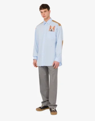 Printed cotton poplin shirt