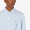 Printed cotton poplin shirt