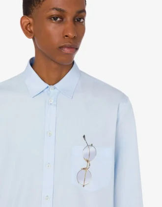 Printed cotton poplin shirt
