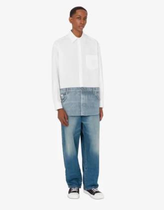 Printed cotton poplin shirt