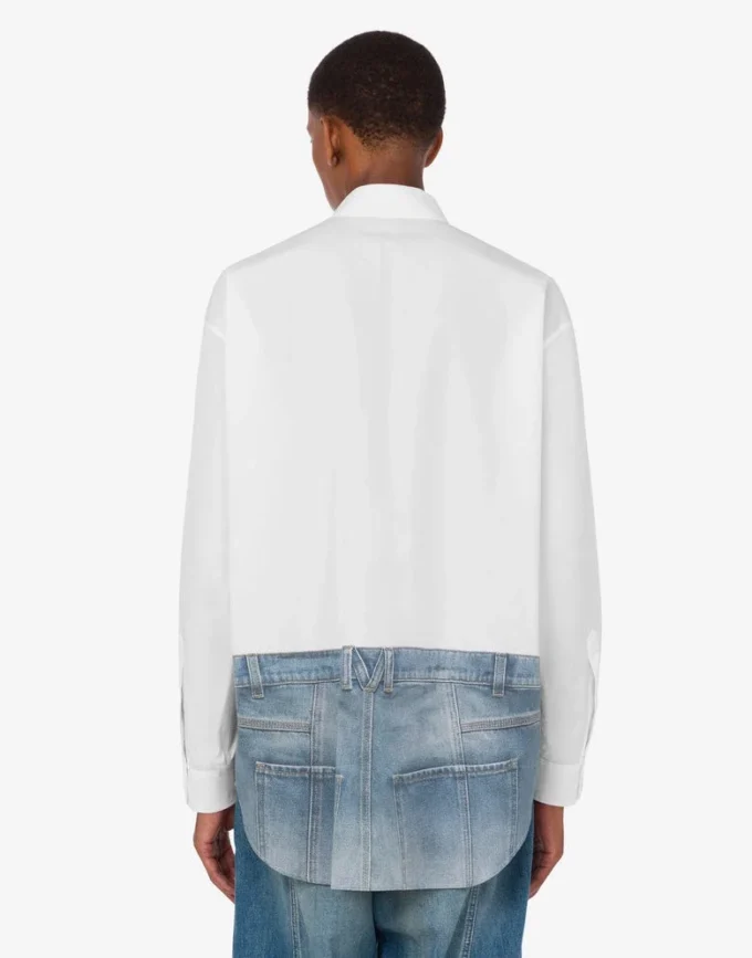 Printed cotton poplin shirt