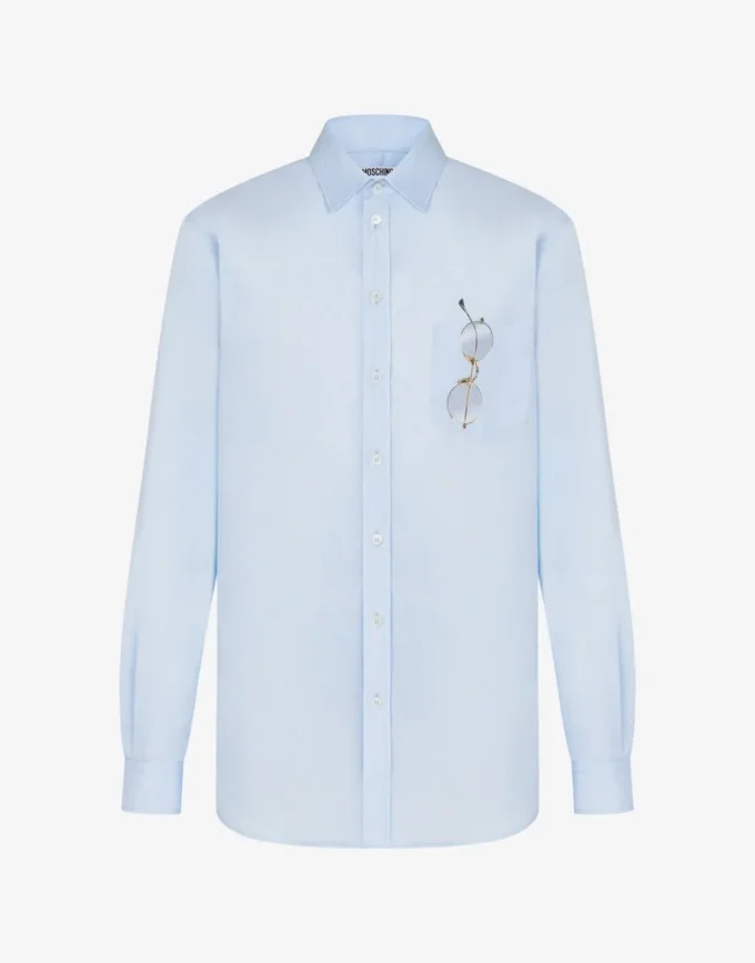 Printed cotton poplin shirt
