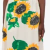 Printed cotton poplin skirt
