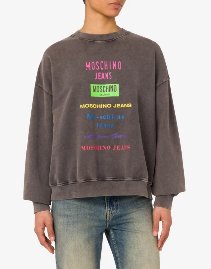 Printed cotton sweatshirt Printed cotton sweatshirt