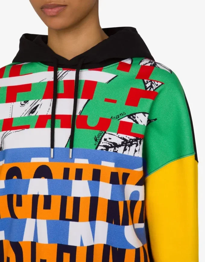Printed cotton sweatshirt