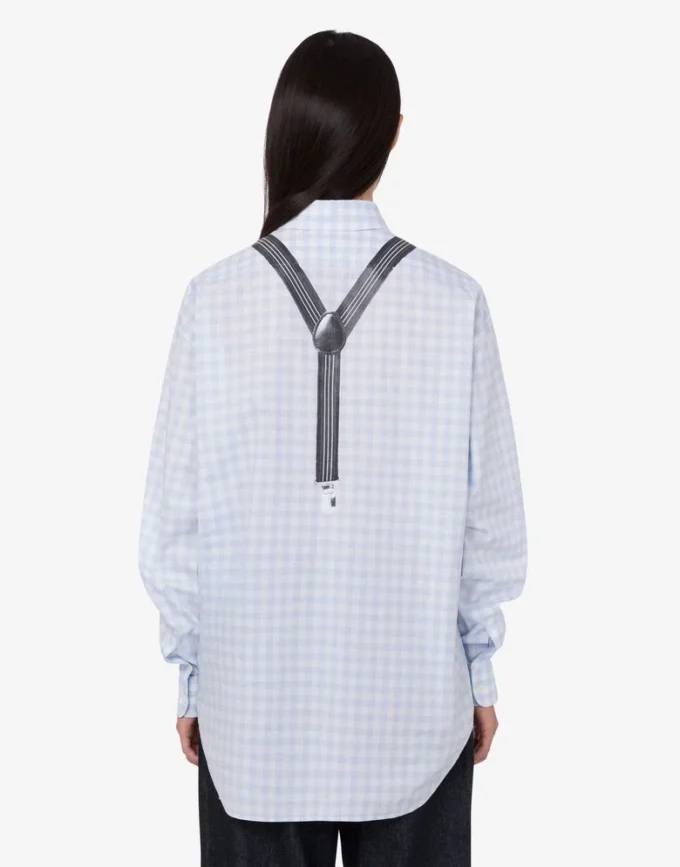 Printed cotton vichy shirt