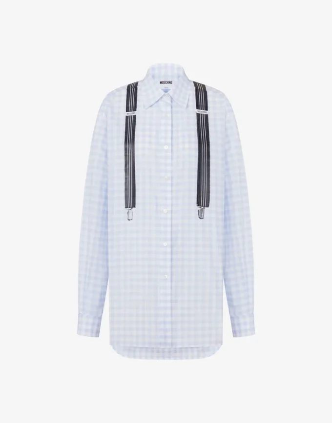 Printed cotton vichy shirt