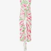 Printed crepe de chine dress
