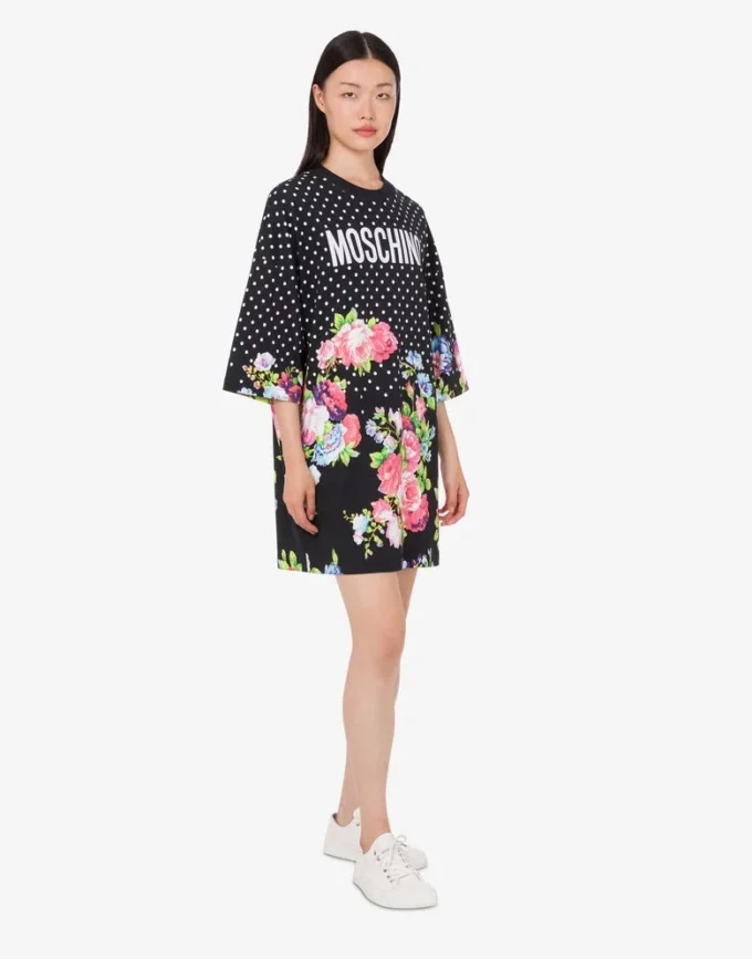 Printed heavy cotton dress