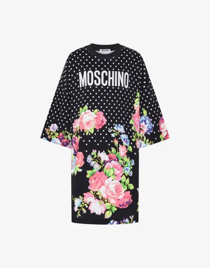 Printed heavy cotton dress