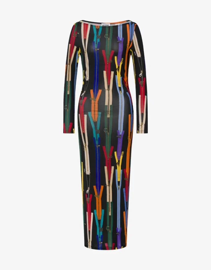 Printed jersey dress