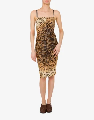 Printed jersey dress