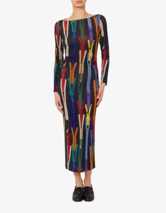 Printed jersey dress
