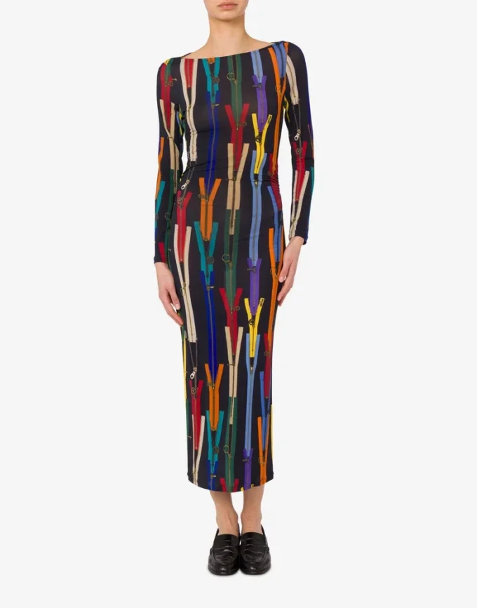 Printed jersey dress
