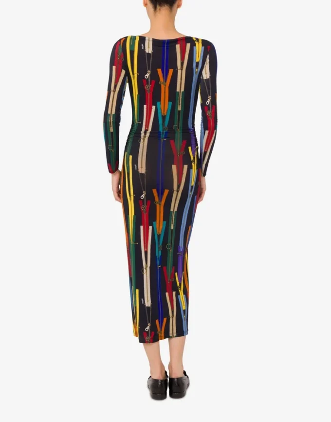 Printed jersey dress
