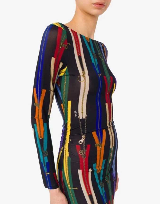 Printed jersey dress