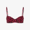 Printed lycra bikini top
