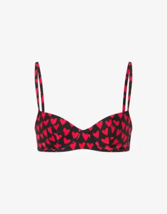 Printed lycra bikini top