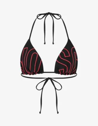 Printed lycra bikini top