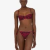 Printed lycra bikini top