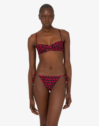 Printed lycra bikini top