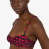 Printed lycra bikini top