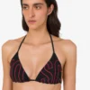 Printed lycra bikini top