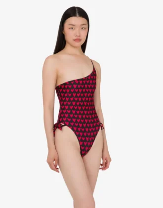 Printed lycra one-piece swimsuit